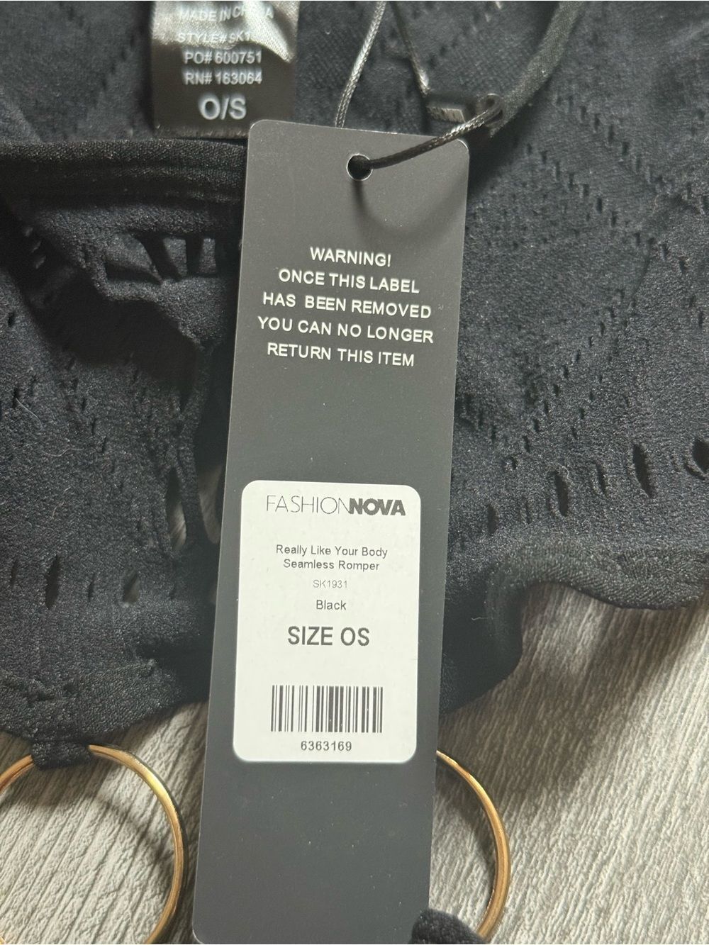 Fashion Nova Really Like Your Body Seamless Romper NEW Black - Picture 9 of 10